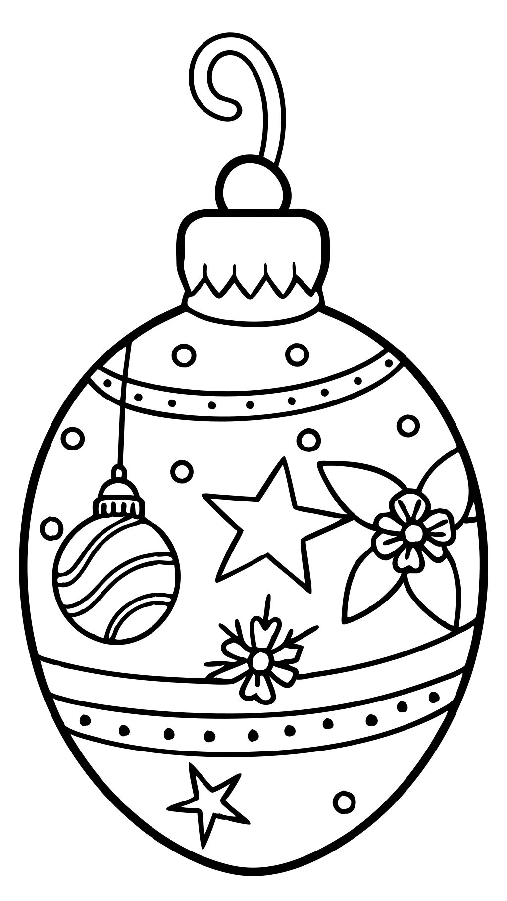 printable christmas ornament coloring pages